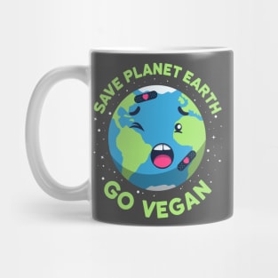 Save The Planet Earth Go Vegan Mug